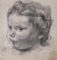 Carl Albert Angst, Portrait d'Enfant, Bleistift auf Papier, gerahmt 1