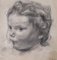 Carl Albert Angst, Portrait d'Enfant, Pencil on Paper, Framed 1