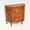 Antique Burr Walnut Bow Front Cabinet, 1920s 2