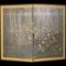 Early Meiji Period Japanese Two Panel Silver Leaf Screen, 1800s 1