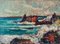 André Pettinerolli, Gondole dans la Lagune de Venise, Oleo y Gouache sobre madera, Enmarcado, Imagen 1