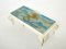Gilded Wood & Painted Glass Top Coffee Table from Maison Jansen, 1950s 9