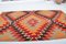 Turkish Geometric Wool Kilim Runner Rug, Image 3