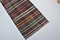 Tapis Kilim Runner Mid-Century à Rayures 4