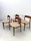 Vintage Danish Model 75 Chairs by Niels Otto Møller for J.L. Møllers, 1960s, Set of 4 6