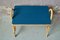 Blue Rattan Sofa End Table, 1960s 7