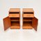 Art Deco Birdseye Maple & Walnut Bedside Cabinets, 1930s, Set of 2 5