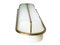 Large White Acrylic Glass, Metal & Brass Wall Lamp from Italian Cinema, 1950s 10