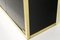 Black & Gold Shelving Highboard Cabinet, 1970s 14