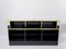 Black Lacquered Brass Bar Cabinet Counter by Jean Claude Mahey, 1970s 3