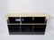 Black Lacquered Brass Bar Cabinet Counter by Jean Claude Mahey, 1970s 1