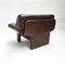 Brutalist Lounge Chair in Brown Leather, 1970s, Image 4