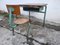 Mesa escolar infantil Mid-Century de metal y madera, años 50, Imagen 15