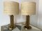 Italian Brass and Wood Sculpture Table Lamps by Angelo Brotto for Esperia, 1970s, Set of 2 1