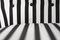 Set of Mid-Century Scandinavian Modern Rounded Armchairs with Black & White Stripes, 1960s, Image 17
