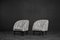 Mid-Century Scandinavian Modern Rounded Armchairs with Black & White Stripes, 1960s, Set of 2, Image 9