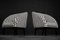 Set of Mid-Century Scandinavian Modern Rounded Armchairs with Black & White Stripes, 1960s, Image 13