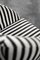 Set of Mid-Century Scandinavian Modern Rounded Armchairs with Black & White Stripes, 1960s, Image 7