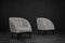 Mid-Century Scandinavian Modern Rounded Armchairs with Black & White Stripes, 1960s, Set of 2 5