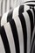 Set of Mid-Century Scandinavian Modern Rounded Armchairs with Black & White Stripes, 1960s, Image 21