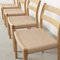Danish Model 84 Oak Papercord Dining Chairs by Niels Otto (N. O.) Møller for J.L. Møllers, 1950s, Set of 4 2