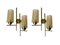 Mid-Century French Brass and Glass Sconces, 1960s, Set of 2 1