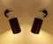 Vintage Black and White Sconces from Lita, France, 1960s, Set of 2 2