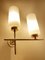 Vintage French Sconces in White Brass & Opaline Glass, 1960s, Set of 2 6