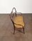 Vintage Curved Wood and Vienna Straw Bench attributable to Thonet, Austria, 1940s 4