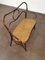 Vintage Curved Wood and Vienna Straw Bench attributable to Thonet, Austria, 1940s 6