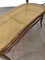 Vintage Curved Wood and Vienna Straw Bench attributable to Thonet, Austria, 1940s 10