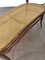 Vintage Curved Wood and Vienna Straw Bench attributable to Thonet, Austria, 1940s, Image 10