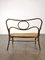 Banc Vintage en Bois Courbé et en Paille de Vienne attribuable à Thonet, Autriche, 1940s 9