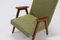 Fauteuil Scandinave en Teck avec Ottomane, 1960s, Set de 2 2