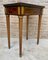 Neoclassical Mahogany Side Table with Fluted Legs and Green Marble, 1920s 11