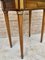 Neoclassical Mahogany Side Table with Fluted Legs and Green Marble, 1920s 5