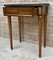 Neoclassical Mahogany Side Table with Fluted Legs and Green Marble, 1920s 9