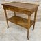 Neoclassic French Marquetry Side Table with One Drawer and Wheels, 1940s, Image 2