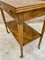 Neoclassic French Marquetry Side Table with One Drawer and Wheels, 1940s, Image 7