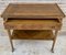 Neoclassic French Marquetry Side Table with One Drawer and Wheels, 1940s, Image 14