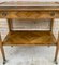 Neoclassic French Marquetry Side Table with One Drawer and Wheels, 1940s 13