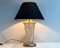 Vintage Table Lamp with Three Embossed Graces on the Opaque Glass & Black Shade 4
