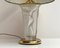 Vintage Table Lamp with Three Embossed Graces on the Opaque Glass & Black Shade 5