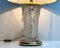 Vintage Table Lamp with Three Embossed Graces on the Opaque Glass & Black Shade, Image 6