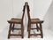 Vintage Brustalist Chairs in Oak & Steel, 1970s, Set of 4 5