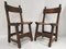 Vintage Brustalist Chairs in Oak & Steel, 1970s, Set of 4 7