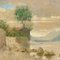 Mario Bezzola, Paesaggio, XIX secolo, Tecnica mista su carta, Incorniciato, Immagine 3