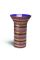 Purple / Pink / Gold Vase with Geometrical Pattern by Aldo Londi for Bitossi 1