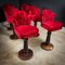 Set di 6 sgabelli da bar vintage in stile barocco - Tessuto velluto rosso, set di x, Immagine 1