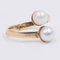 Vintage 18k Yellow Gold Pearl Ring, 1970s, Image 3